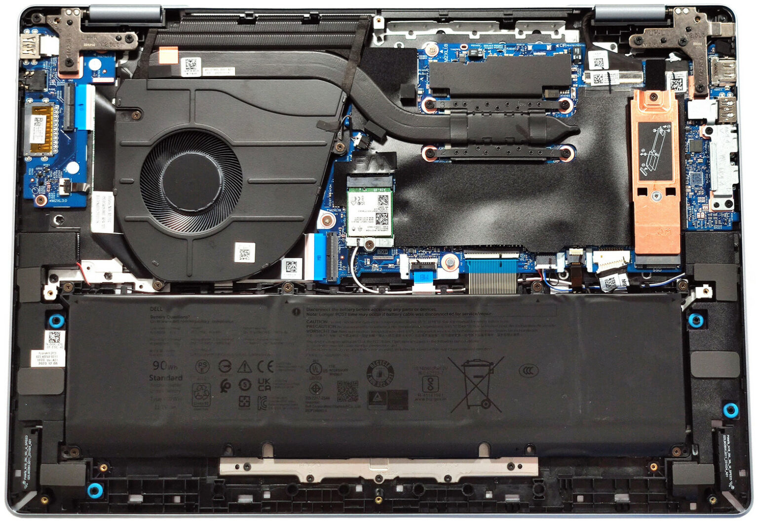 Internal Photo of Dell inspiron 16 PLUS 7620 7640 CPU fan original 0D9PK2 (Inspiron 16 Plus 7640, Inspiron 7640)